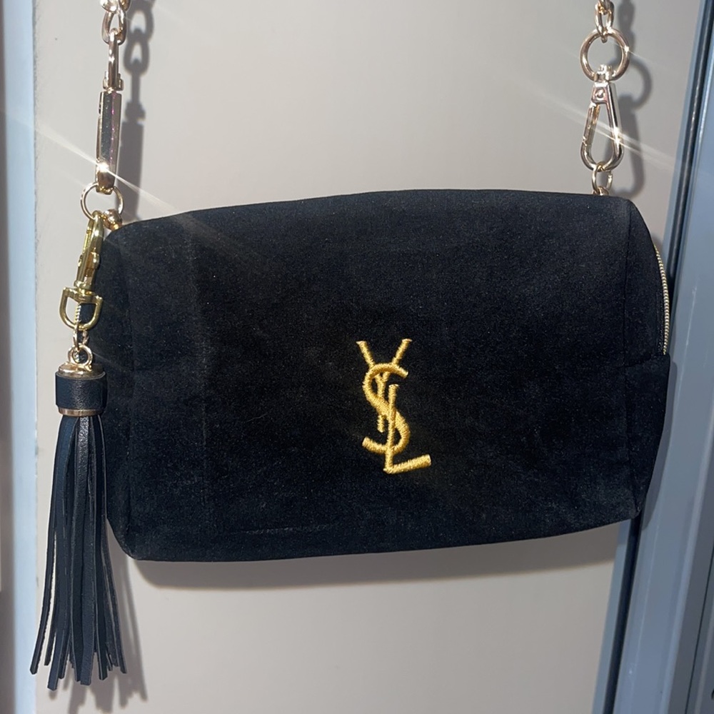 YSL crossbody makeup pouch